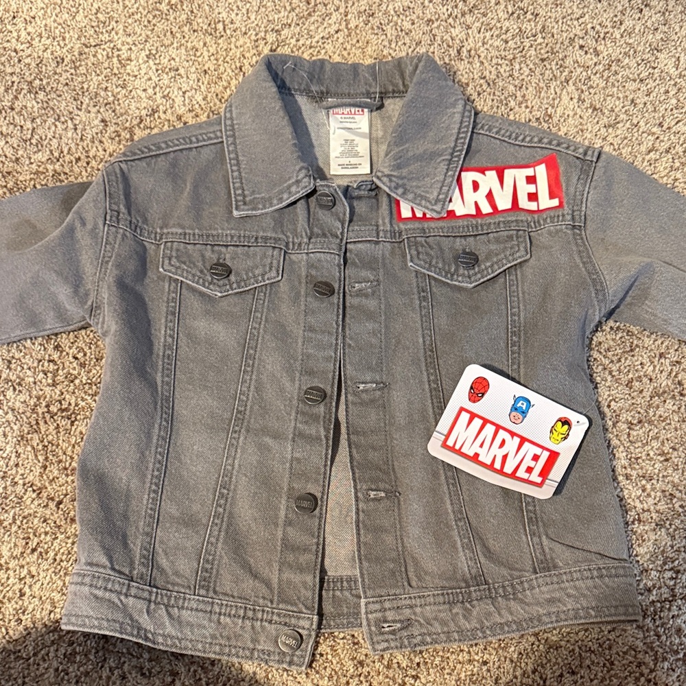 Marvel Kids Jean Jacket with Red Logo